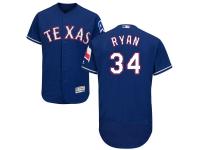 Royal Blue Nolan Ryan Men #34 Majestic MLB Texas Rangers Flexbase Collection Jersey