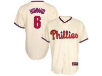 Ryan Howard Philadelphia Phillies #6 Majestic Replica Jersey - Cream