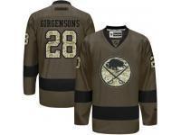 Sabres #28 Zemgus Girgensons Green Salute to Service Stitched NHL Jersey