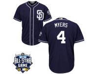 San Diego Padres Wil Myers #4 Majestic Navy 2016 All-Star Patch Authentic Cool Base Jersey