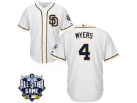 San Diego Padres Wil Myers #4 Majestic White 2016 All-Star Patch Authentic Cool Base Jersey