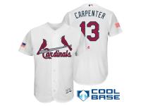 St. Louis Cardinals #13 Matt Carpenter White Stars & Stripes 2016 Independence Day Cool Base Jersey