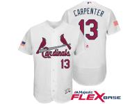 St. Louis Cardinals #13 Matt Carpenter White Stars & Stripes 2016 Independence Day Flex Base Jersey