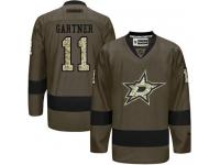 Stars #11 Mike Gartner Green Salute to Service Stitched NHL Jersey