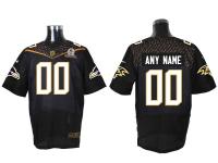 Super Bowl 50 Nike Baltimore Ravens Customized Men Elite Black Jerseys