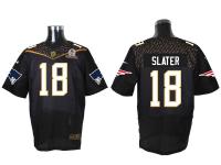 Super Bowl 50 Nike New England Patriots #18 Matthew Slater Men Elite Black Jerseys