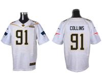 Super Bowl 50 Nike New England Patriots #91 Jamie Collins Men Elite White Jerseys