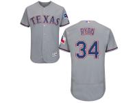 Texas Rangers #34 Nolan Ryan Grey Flexbase Authentic Collection Stitched Baseball Jersey