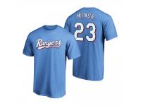 Texas Rangers Mike Minor Light Blue 2020 Official Name & Number T-Shirt Men's