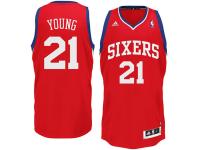 Thaddeus Young Philadelphia 76ers adidas Swingman Road Jersey - Red