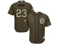 Tigers #23 Kirk Gibson Green Salute to Service Stitched Baseball Jersey