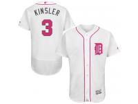 Tigers #3 Ian Kinsler White Flexbase Authentic Collection 2016 Mother Day Stitched Baseball Jersey