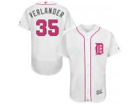 Tigers #35 Justin Verlander White Flexbase Authentic Collection 2016 Mother Day Stitched Baseball Jersey