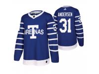 Toronto Maple Leafs Frederik Andersen Throwback Youth Blue Jersey