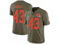 Trayone Gray Men's Cleveland Browns Nike 2017 Salute to Service Jersey - Limited Green