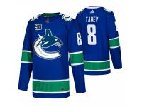 Vancouver Canucks Christopher Tanev 50th Anniversary Men's Blue 2019-20 Home Jersey