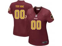 Washington Redskins Customized Women's Alternate Jersey - Burgundy Red 80th Anniversary Nike NFL Limited