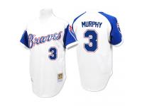 White 1974 Throwback Dale Murphy Men #3 Majestic MLB Atlanta Braves Jersey