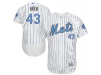 White Addison Reed Men #43 Majestic MLB New York Mets 2016 Father Day Fashion Flex Base Jersey