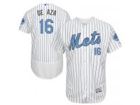 White Alejandro De Aza Men #16 Majestic MLB New York Mets 2016 Father Day Fashion Flex Base Jersey