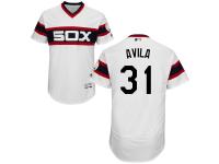 White Alex Avila Men #31 Majestic MLB Chicago White Sox Flexbase Collection Jersey
