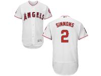 White Andrelton Simmons Men #2 Majestic MLB Los Angeles Angels Of Anaheim Flexbase Collection Jersey