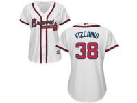 White Arodys Vizcaino Women #38 Majestic MLB Atlanta Braves 2016 New Cool Base Jersey