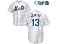 White Asdrubal Cabrera Men #13 Majestic MLB New York Mets Cool Base Home Jersey