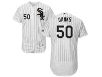 White-Black John Danks Men #50 Majestic MLB Chicago White Sox Flexbase Collection Jersey