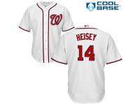 White Chris Heisey Men #14 Majestic MLB Washington Nationals Cool Base Home Jersey