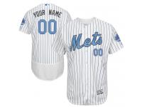 White Customized Men Majestic MLB New York Mets 2016 Father Day Fashion Flex Base Jersey