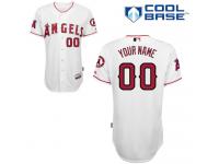 White Customized Youth Majestic MLB Los Angeles Angels Of Anaheim Cool Base Home Jersey