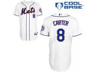 White Gary Carter Men #8 Majestic MLB New York Mets Cool Base Alternate Jersey