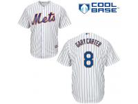 White  Gary Carter Men's Jersey #8 Cool Base MLB New York Mets Majestic Home