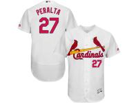 White Jhonny Peralta Men #27 Majestic MLB St. Louis Cardinals Flexbase Collection Jersey