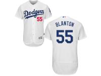 White Joe Blanton Men #55 Majestic MLB Los Angeles Dodgers Flexbase Collection Jersey