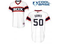 White John Danks Men #50 Majestic MLB Chicago White Sox Cool Base Alternate Jersey