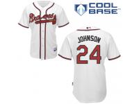 White Kelly Johnson Men #24 Majestic MLB Atlanta Braves Cool Base Home Jersey