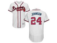 White Kelly Johnson Men #24 Majestic MLB Atlanta Braves Flexbase Collection Jersey