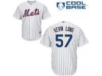White Kevin Long Men #57 Majestic MLB New York Mets Cool Base Home Jersey