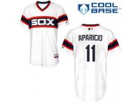 White Luis Aparicio Men #11 Majestic MLB Chicago White Sox Cool Base Alternate Jersey