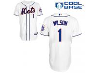 White Mookie Wilson Men #1 Majestic MLB New York Mets Cool Base Alternate Jersey