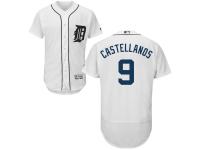 White Nick Castellanos Men #9 Majestic MLB Detroit Tigers Flexbase Collection Jersey
