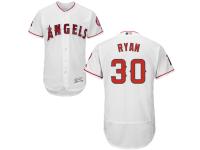 White Nolan Ryan Men #30 Majestic MLB Los Angeles Angels Of Anaheim Flexbase Collection Jersey