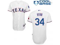 White Nolan Ryan Men #34 Majestic MLB Texas Rangers Cool Base Home Jersey