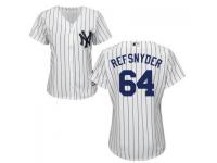 White Rob Refsnyder Authentic Player Women #64 Majestic MLB New York Yankees 2016 New Cool Base Jersey