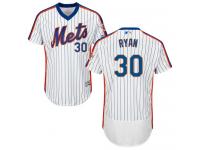 White-Royal Nolan Ryan Men #30 Majestic MLB New York Mets Flexbase Collection Jersey