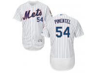 White Stolmy Pimentel Men #54 Majestic MLB New York Mets Flexbase Collection Jersey