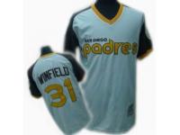 White Throwback Dave Winfield Men #31 Mitchell And Ness MLB San Diego Padres Jersey