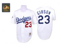 White Throwback Kirk Gibson Men #23 Mitchell And Ness MLB Los Angeles Dodgers Jersey